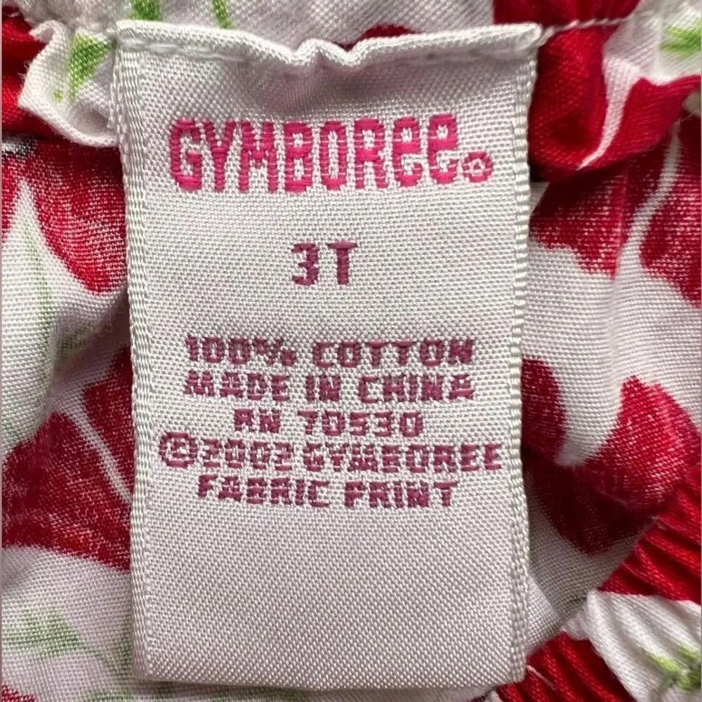 Gymboree Girls Toddler Kids Short Sleeve Floral Cotton Tank Top Shirt. 4. 4T.